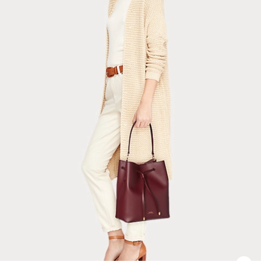 Ralph Lauren Brown Leather Bucket Bag - Picture 4 of 7